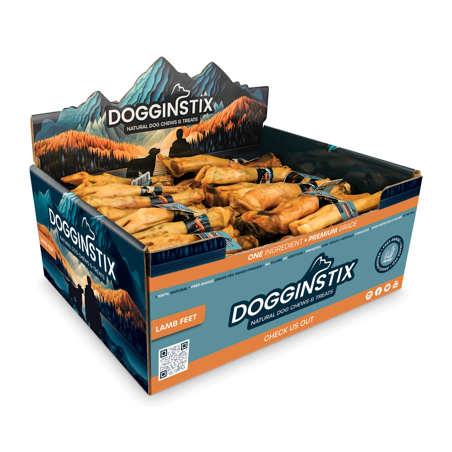 Lamb Feet - Odor Free - Case of 40 - Wholesale
