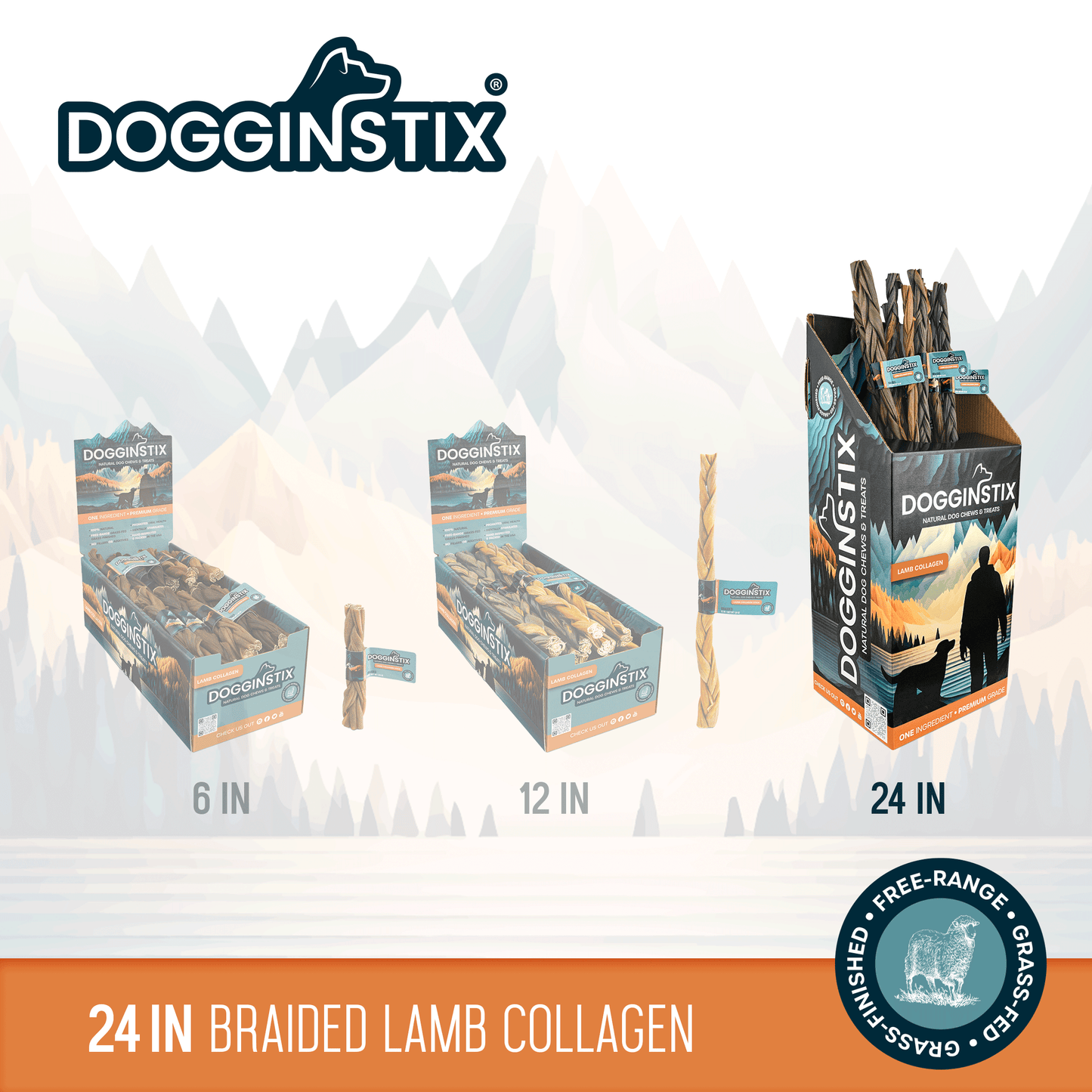Braided Lamb Collagen 24" - Case of 20