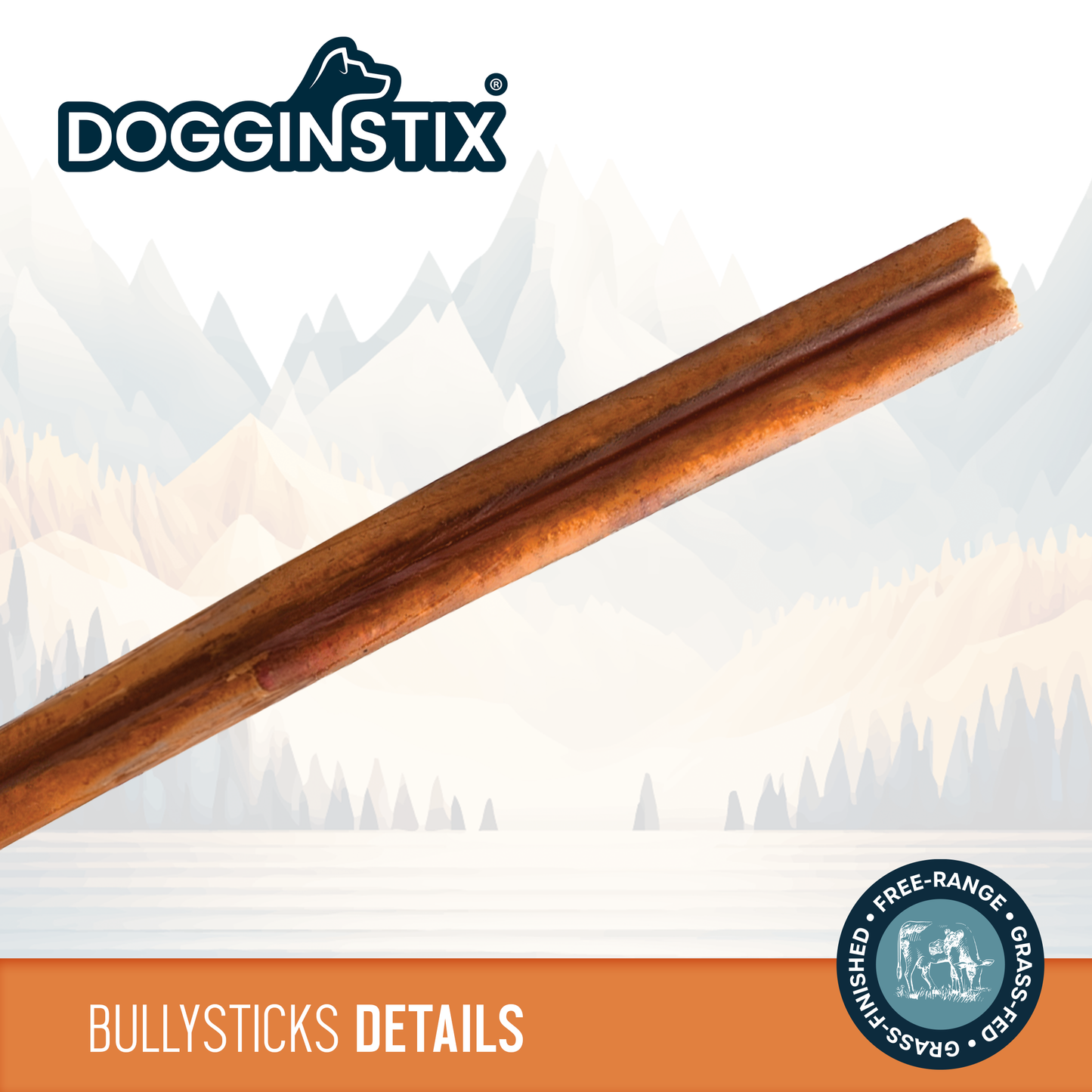 DogginStix 24-inch Bully Sticks for dogs – extra-long natural beef chew, bulk case of 25 for aggressive chewers