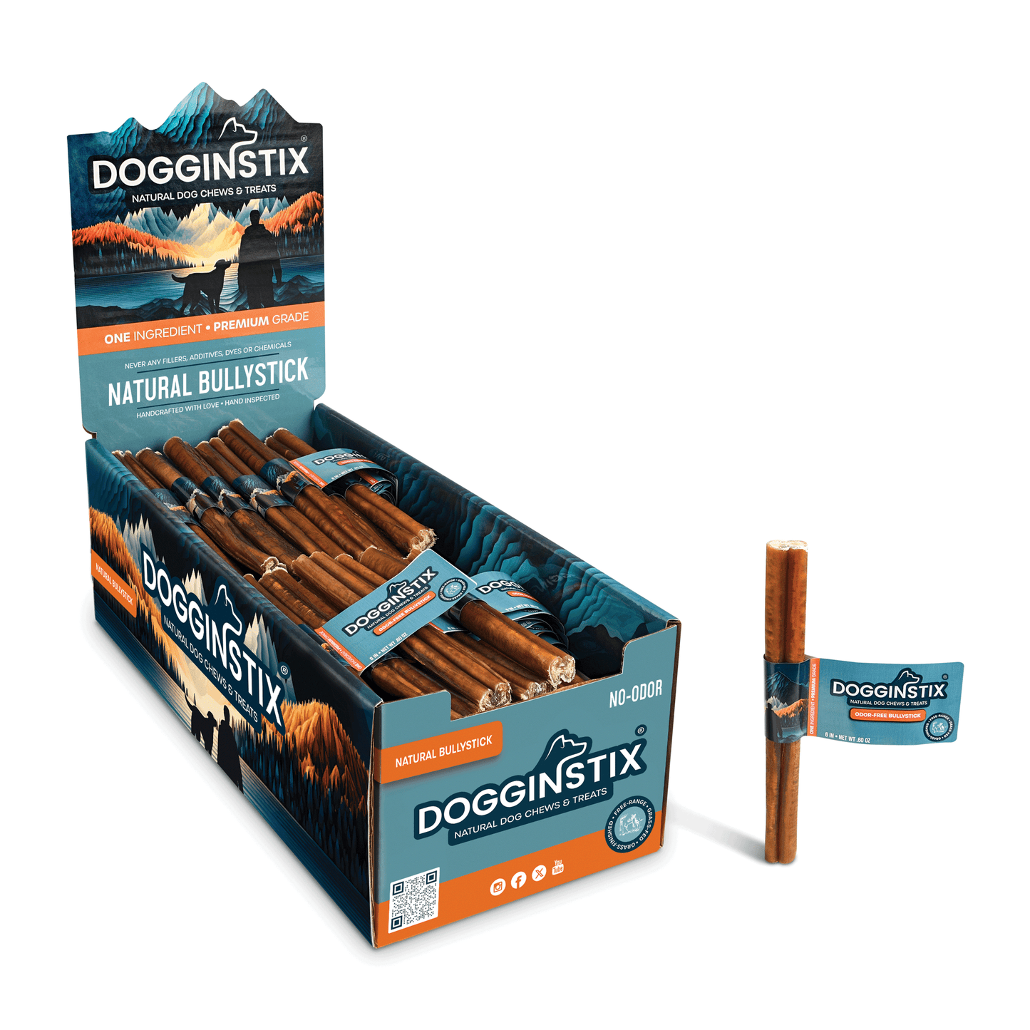Bully Sticks 6" Standard- Case of 100