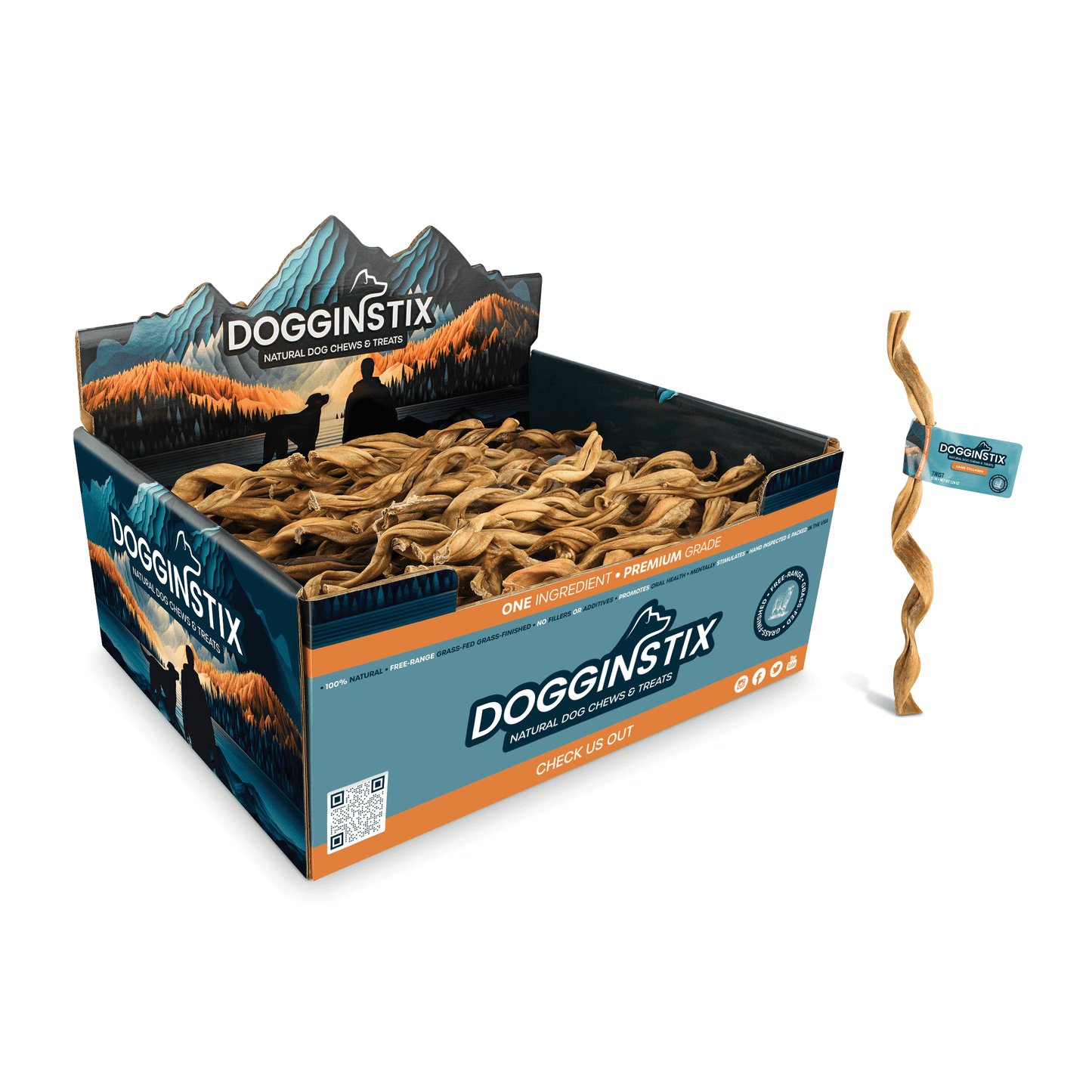 Lamb Collagen Twist 12" - Case of 25
