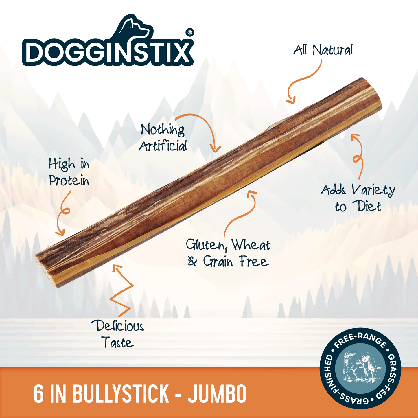 Bully Sticks 6" Jumbo - Case of 75