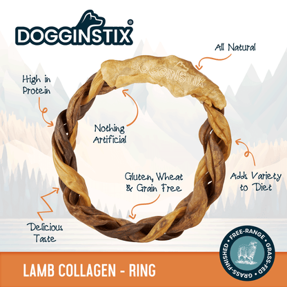 Braided Lamb Collagen Ring - Case of 40