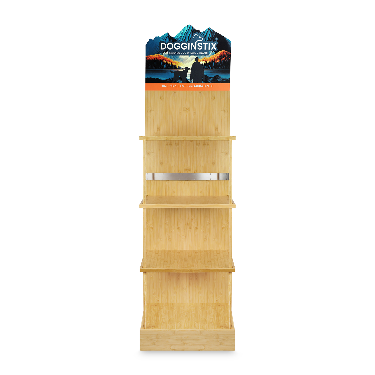 Bamboo Display Rack (Fits: ALL PRODUCTS EXCEPT Bullystick 24" Cane, Braided Lamb Collagen 24" & Braided Beef Tripe 24")