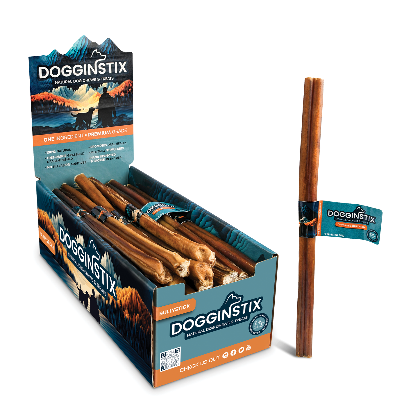 Bully Sticks 12" Standard- Case of 30