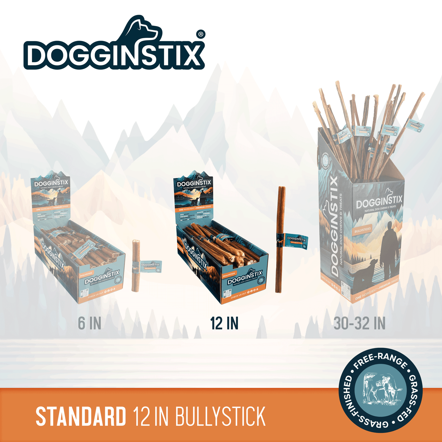 Bully Sticks 12" Standard- Case of 30