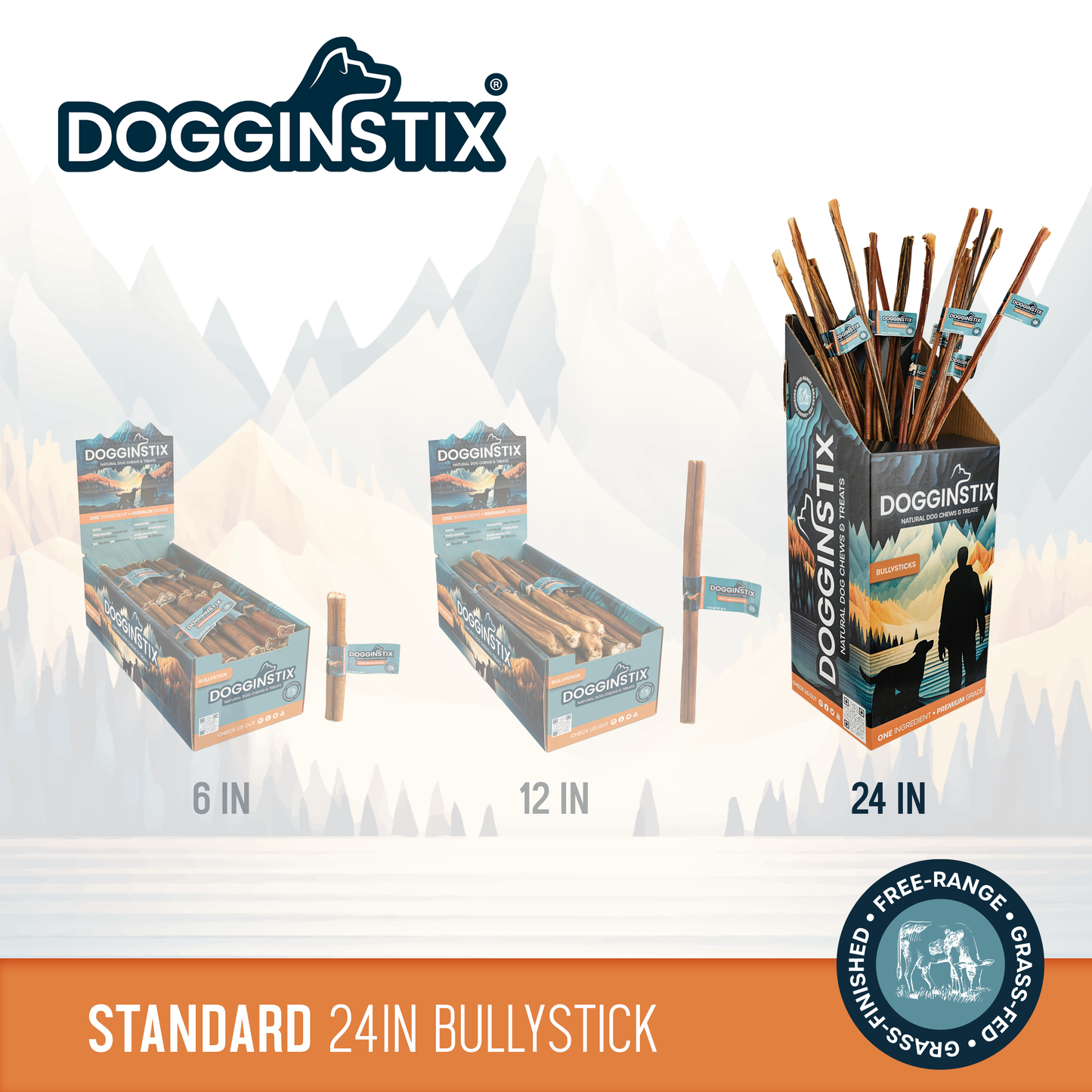 Bully Sticks 24" Cane- Case of 25