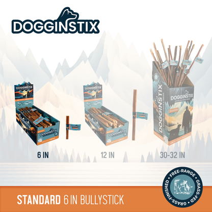Bully Sticks 6" Standard- Case of 100