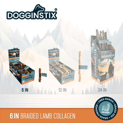 Braided Lamb Collagen 6"- Case of 45
