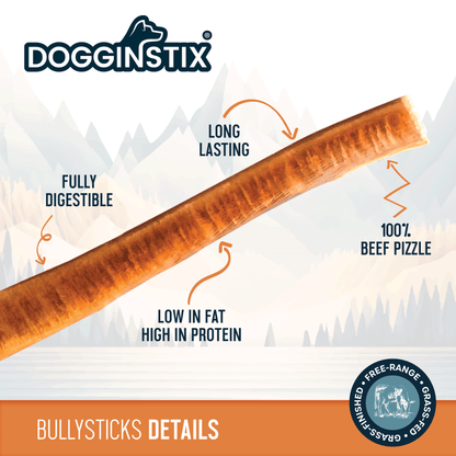 Bully Sticks 6" Jumbo - Case of 75 - Wholesale