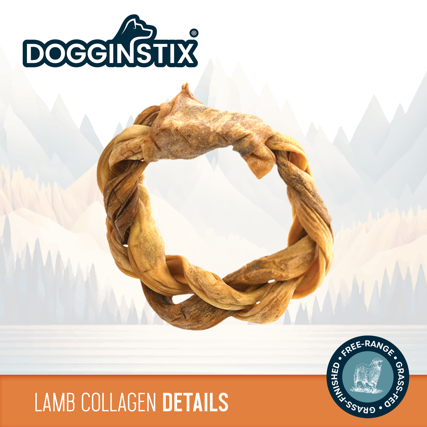 Braided Lamb Collagen Ring - Case of 40 - Wholesale