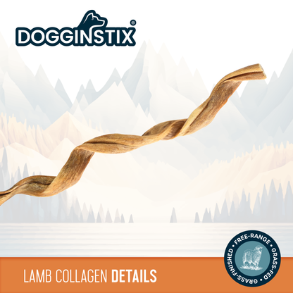 Lamb Collagen Twist 12" - Case of 25